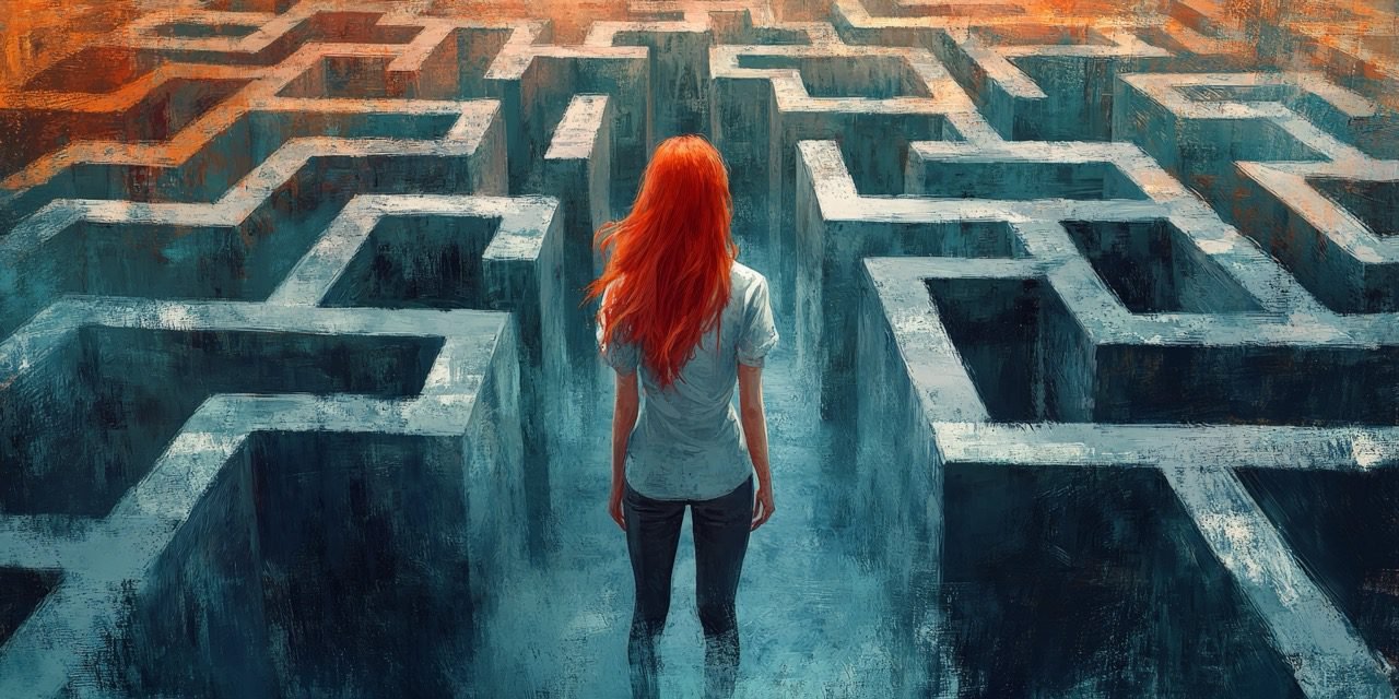 Pessoa aflita por causa de decisões difíceis